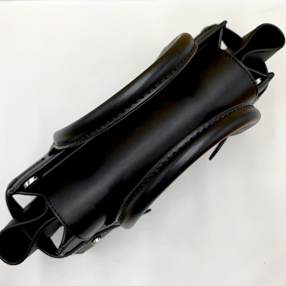 MICHAEL KORS Carmen Medium Flap Saffiano Leather Belted Satchel Black color - Picture 9 of 16